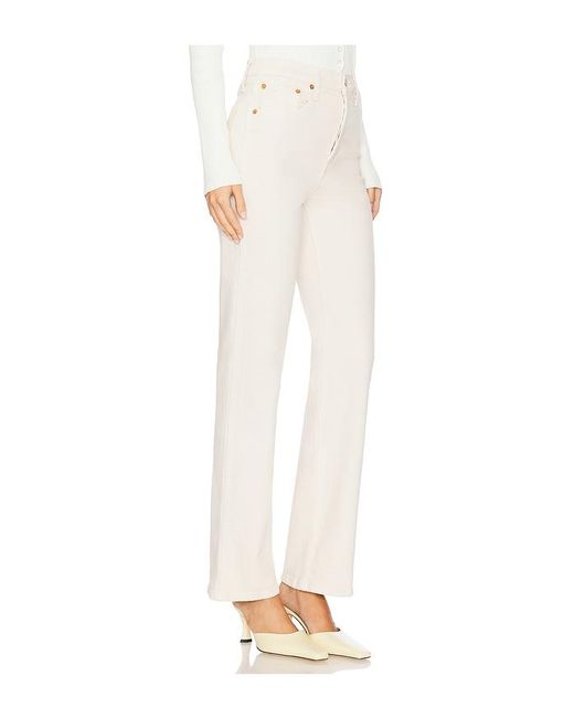 Re/done White 90S High Rise Loose Jeans