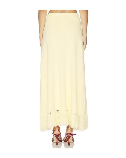 Clea Natural Amelia Fringe Hem Skirt