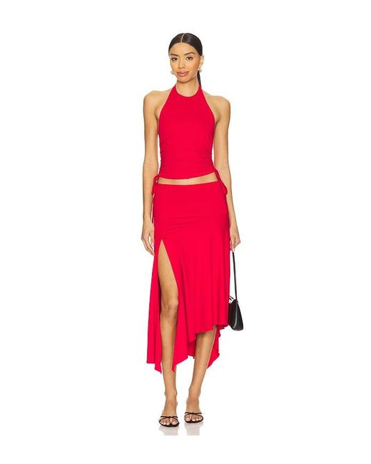 superdown Red Cammie Halter Top