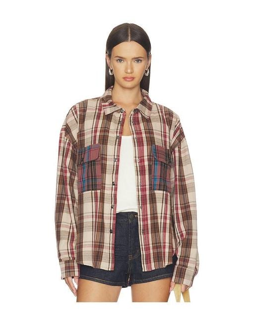 One Teaspoon Multicolor Prairie Check Daria Shirt