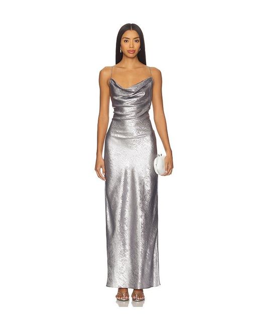 ROBE KIT en Metallic Silver superdown en coloris White