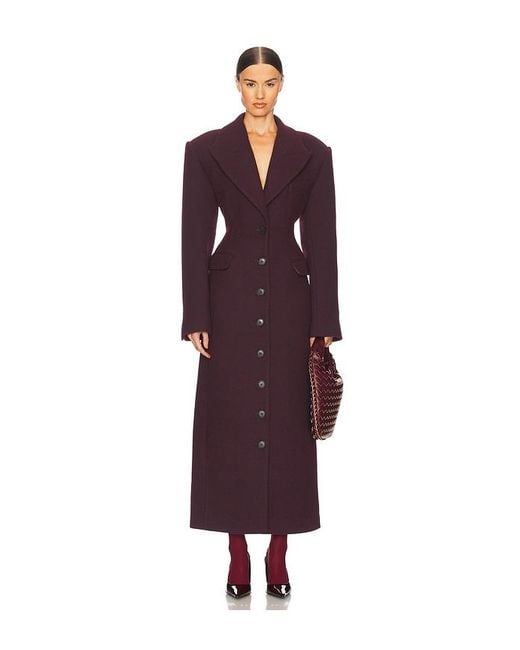 Helsa Purple Italian Wool Blend Topcoat