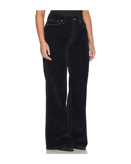 GOOD AMERICAN Black Good Skate Velvet Denim Jeans