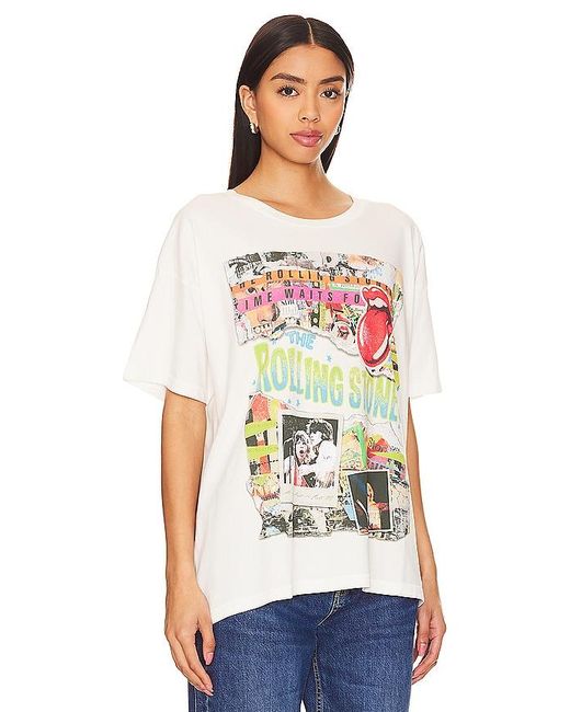 T-SHIRT ROLLING STONES TIME WAITS FOR NO ONE Daydreamer en coloris White
