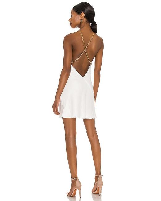 Amanda Uprichard Blue X Revolve Claudia X Back Chain Dress