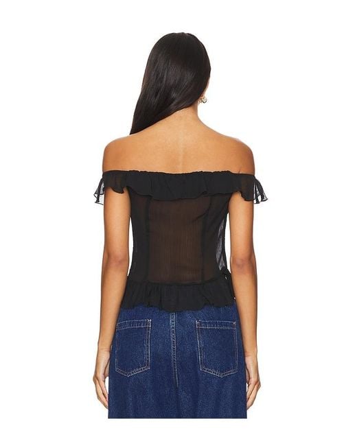 Lioness Blue Timeless Ruffle Top