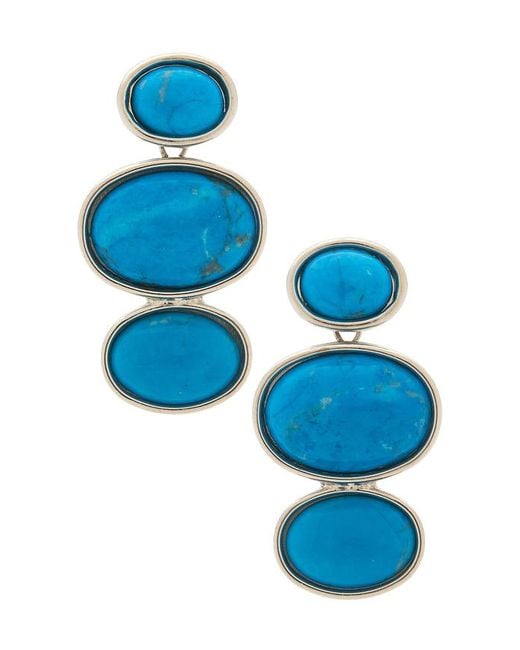 Lelet Blue Vega Stone Linear Earrings