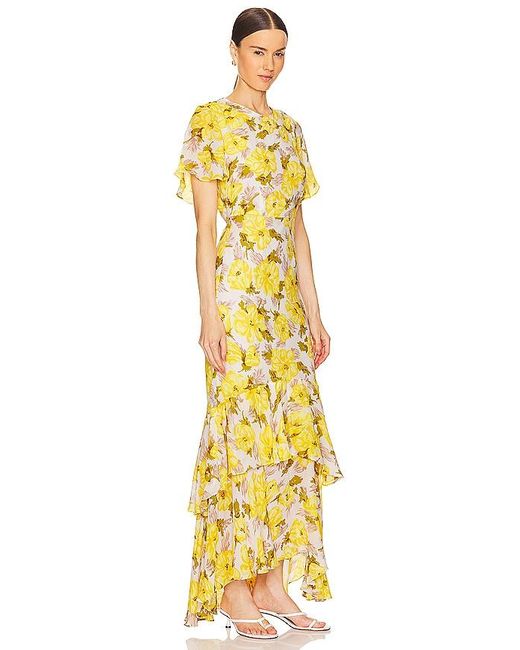 Faithfull The Brand Yellow Esperanza Midi Dress