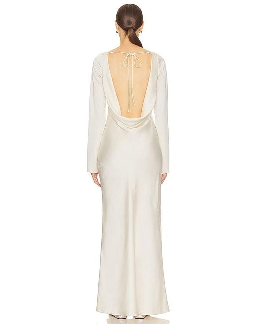 Helsa Natural Angelica Backless Maxi Dress