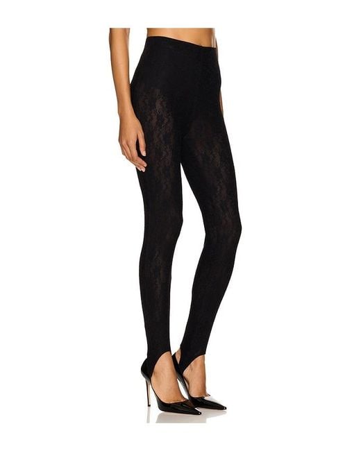 Lovers + Friends Black Gwen Lace Stirrup Pant