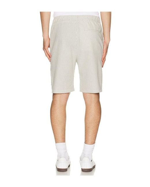 BOUND White Gingham Shorts for men