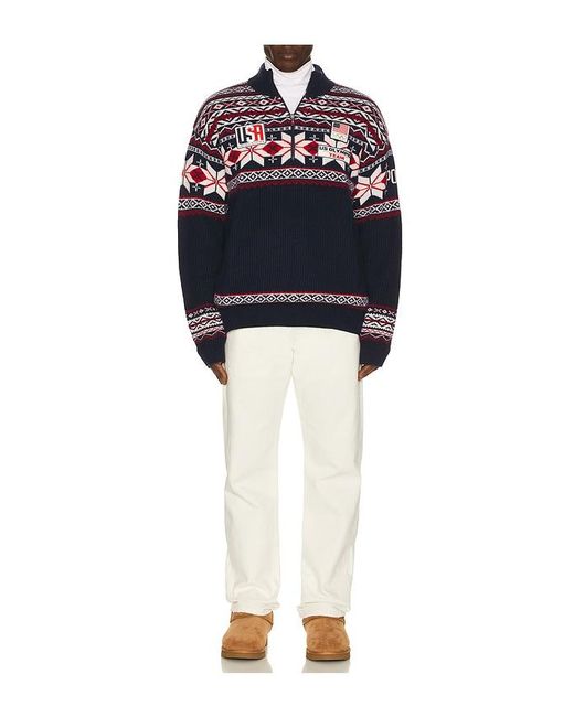 Polo Ralph Lauren Blue Winter Olympics Pullover Sweater for men
