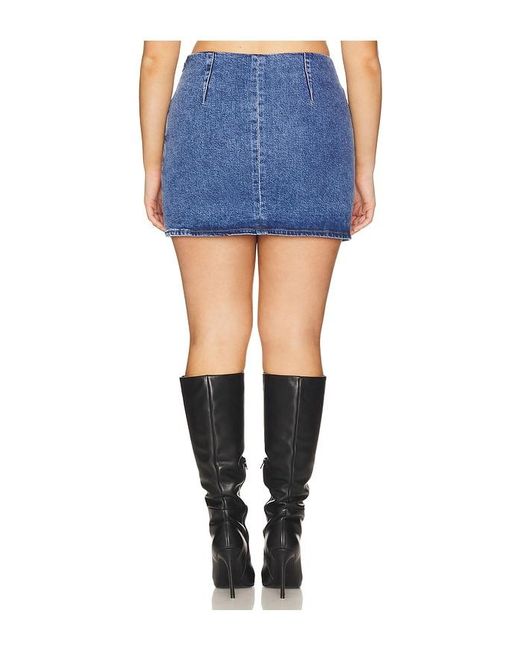 GOOD AMERICAN Blue Denim Mini Skirt