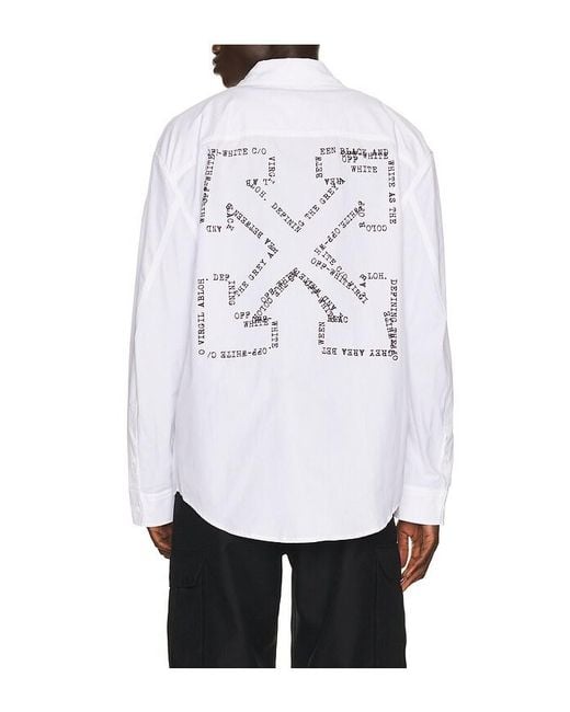 Off-White c/o Virgil Abloh White Type Arrow Overshirt for men