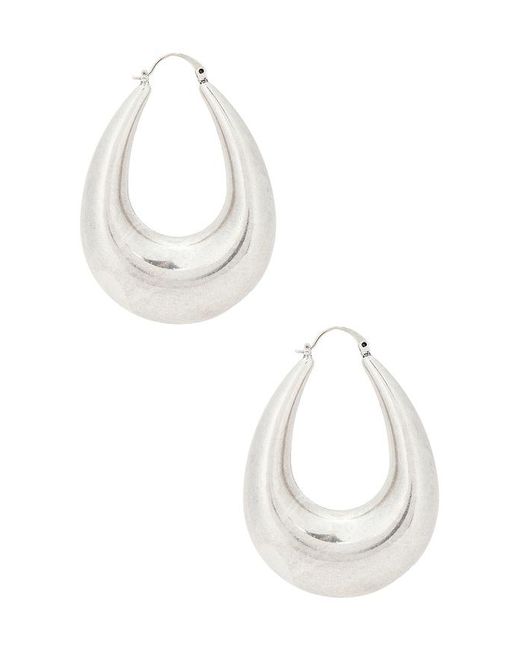 Pendientes De Aro Julia En Color Plateado Metálico Talla Shashi de color White