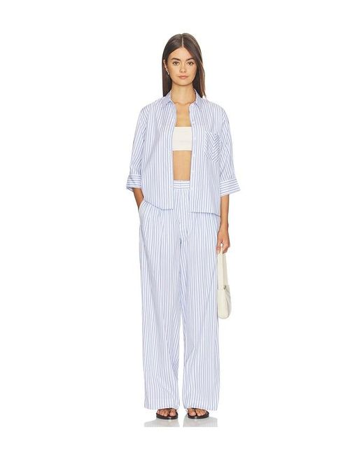 Rag & Bone White Lucia Stripe Poplin Shirt
