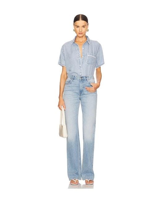 Rails Blue Lea Top