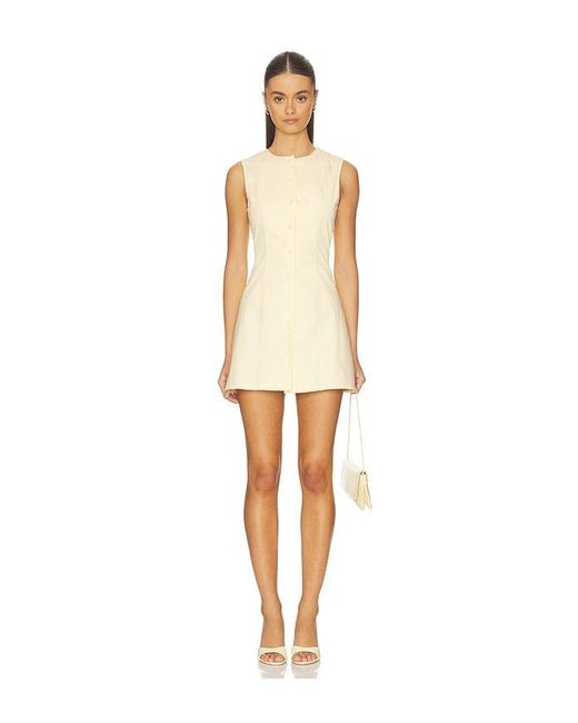 MORE TO COME Natural Selma Mini Dress