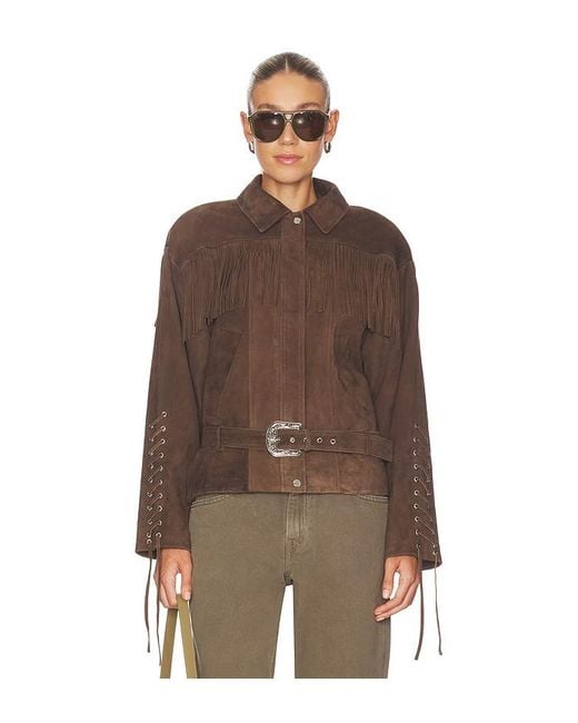 Lamarque Brown Kyel Suede Jacket