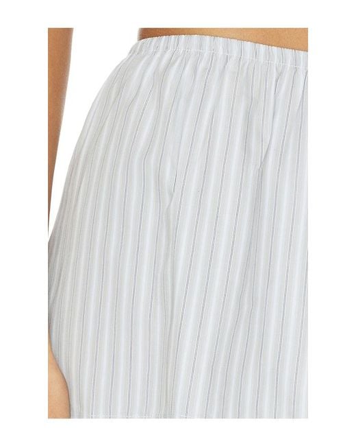 Leset White Yoshi Stripe Summer Short