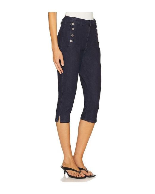 AFRM Blue Dione Sailor Capri Jeans