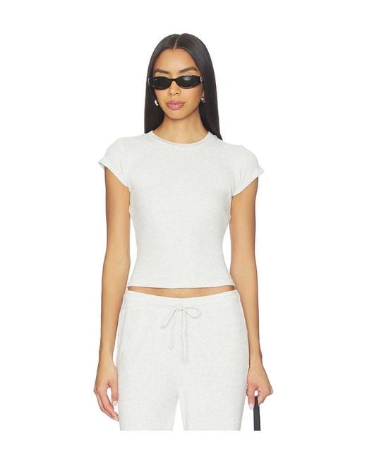 PERFECTWHITETEE White T-Shirt Mit Waffelmuster Und Kurzen Ärmeln Mindy