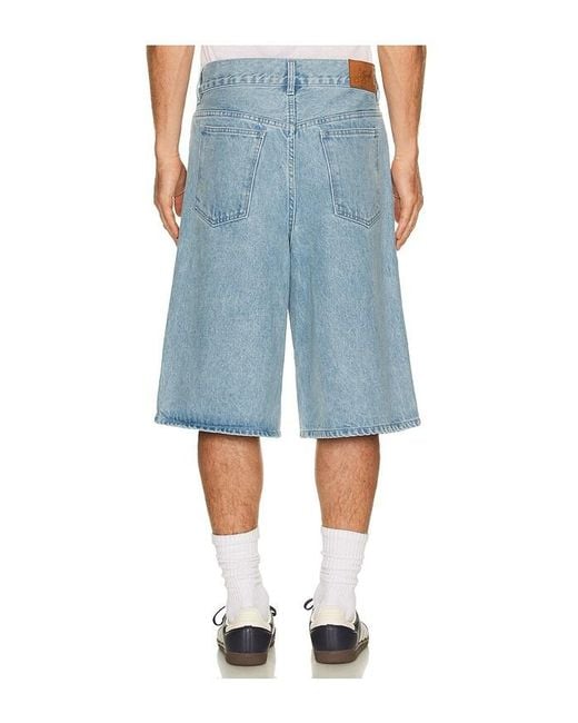 Siegelman Stable Blue X Ford Patched Denim Jorts for men