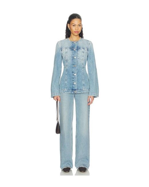 Closed Blue Fitted Denim Jacket