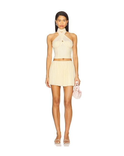 MAJORELLE White Manon Mini Skirt