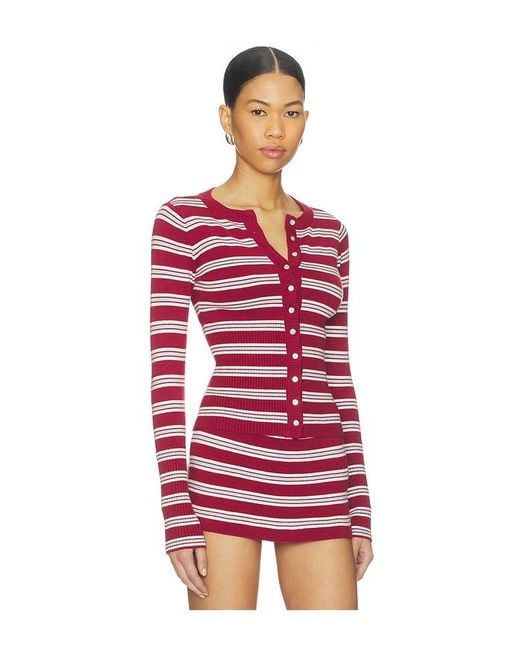 Frankie's Bikinis Red Lenon Cloud Knit Sweater