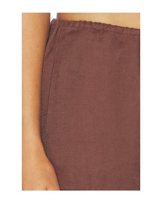 Onia Brown Air Linen Cargo Pant