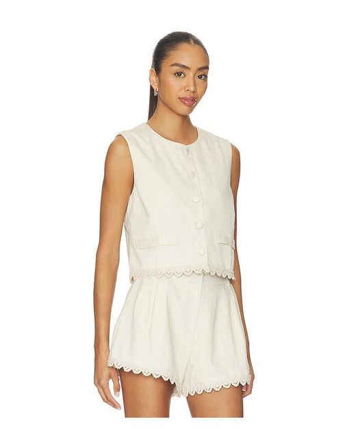 Amanda Uprichard White X Revolve Lucky Top