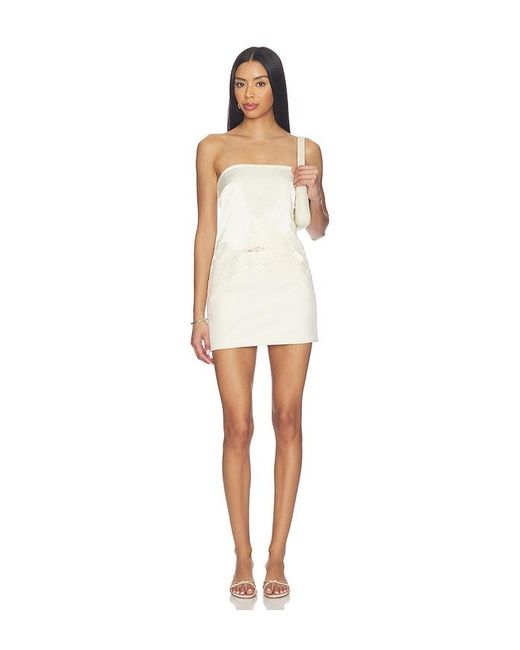 MORE TO COME White Sian Strapless Lace Top