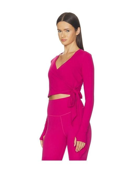 Splits59 Pink Bella Airweight Lite Wrap Top