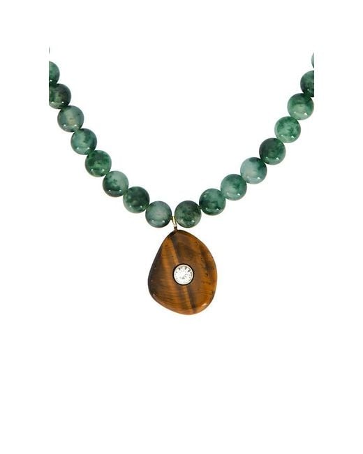 BaubleBar Black Jamie Semi Precious Beaded Necklace