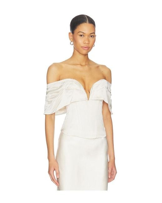 LPA White Ilaria Corset Top