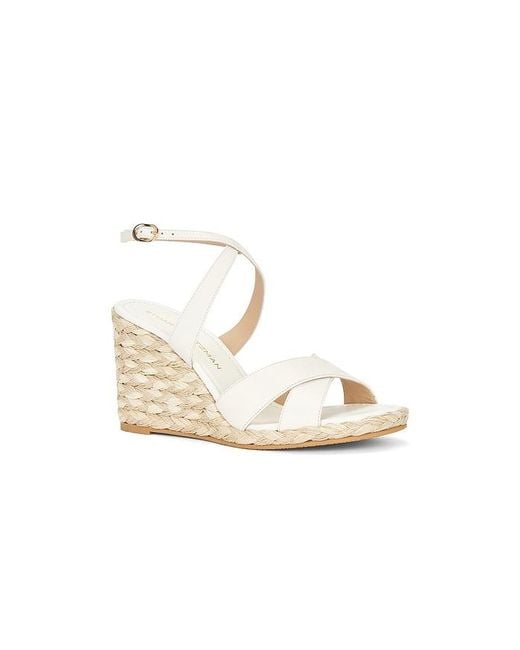 Stuart Weitzman White Alyssa Wedge Sandal