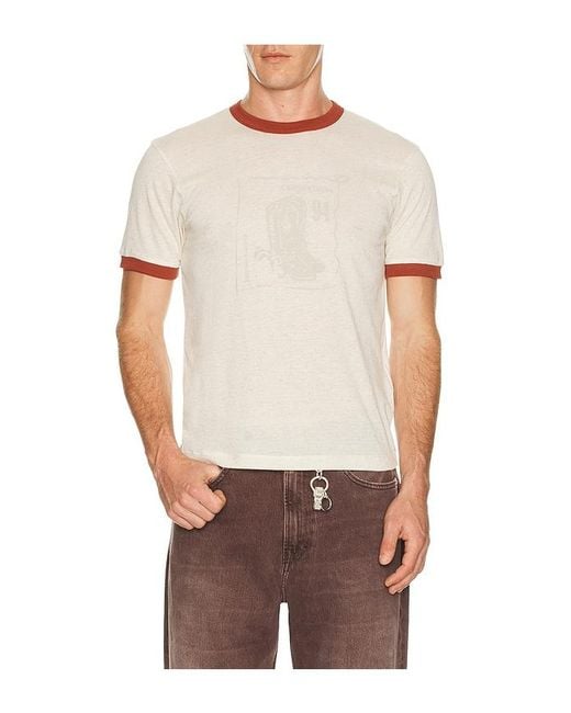 Palmes White Celebrazione Ringer Tee for men