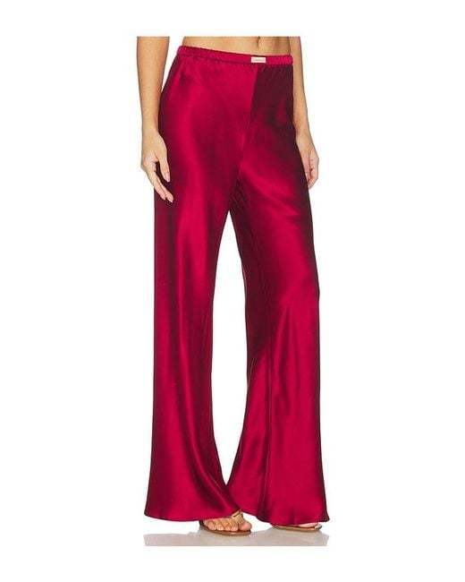 Comme Si Red The Silk Bias Pant