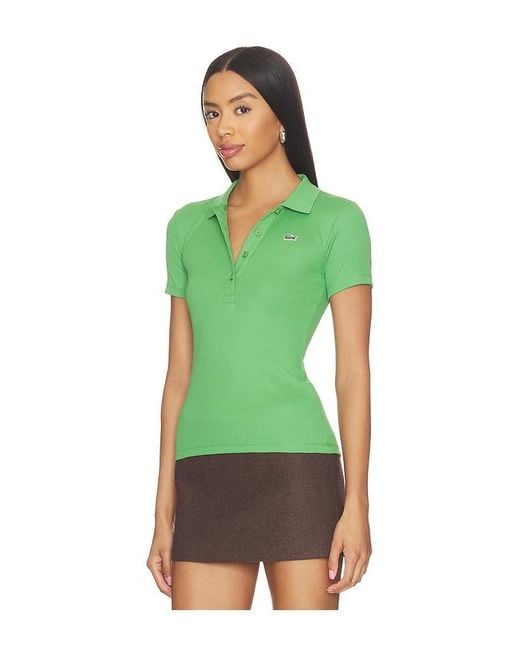 Lacoste Green Slim Fit Cotes Polo