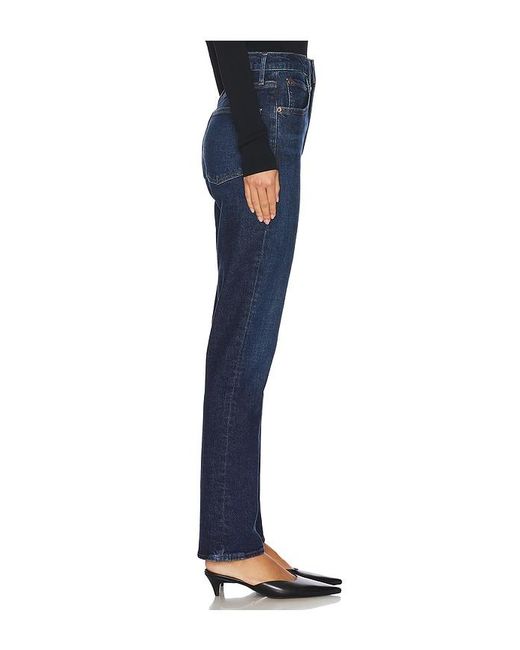 Agolde Blue High Rise Stovepipe Jeans