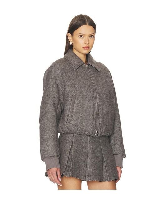 Nicholas Brown Frida Bomber Wool Blend Jacket