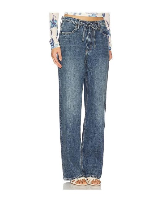 Rag & Bone Blue Phoebe Drawstring Wide