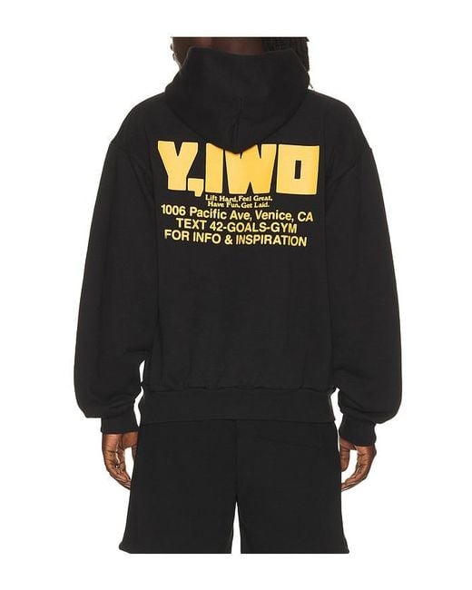 Y,IWO Black Hardwear Hoodie for men