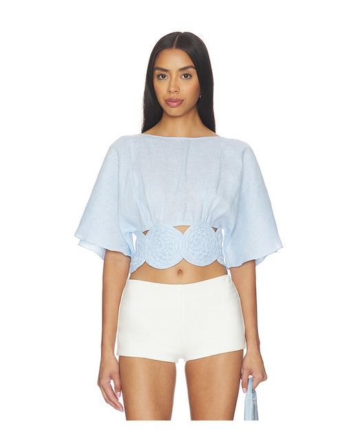 Maylé Vásquez Blue Redondo Top