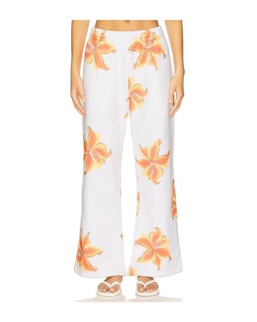 Juliet Johnstone White Straight Leg Sweatpant