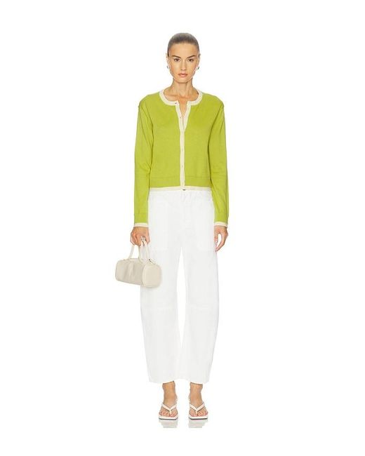 Velvet By Graham & Spencer Yellow Saylor Lux Cotton Cashmere