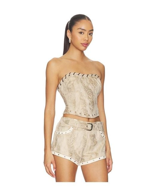 BY.DYLN Natural Juno Corset Top