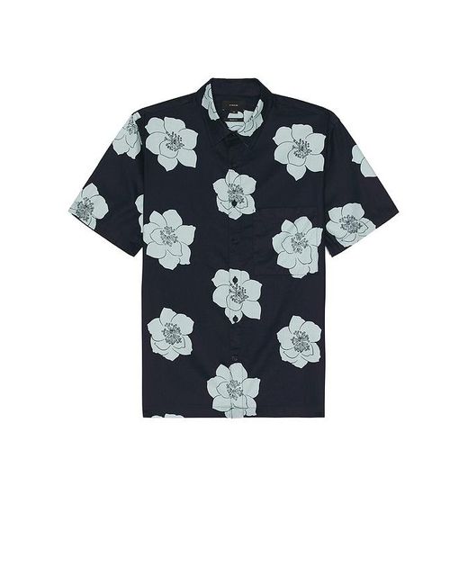 Vince Black Apple Blossom Short Sleeve Shirt for men