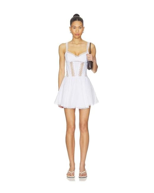 Charo Ruiz White Gardenia Short Dress
